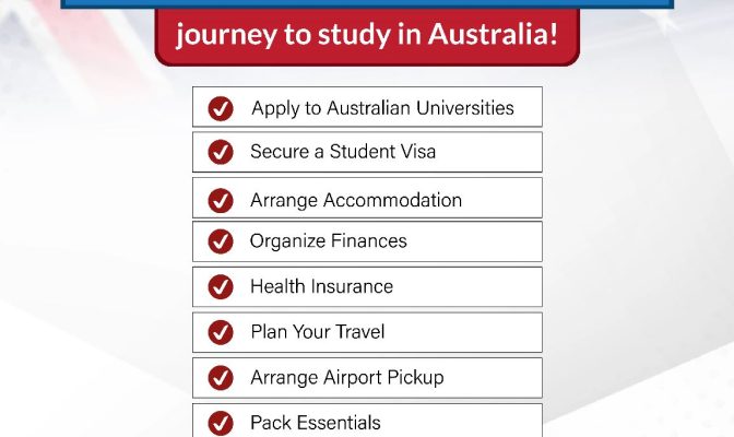 Essential Checklist before you pursue your journey to study in Australia.