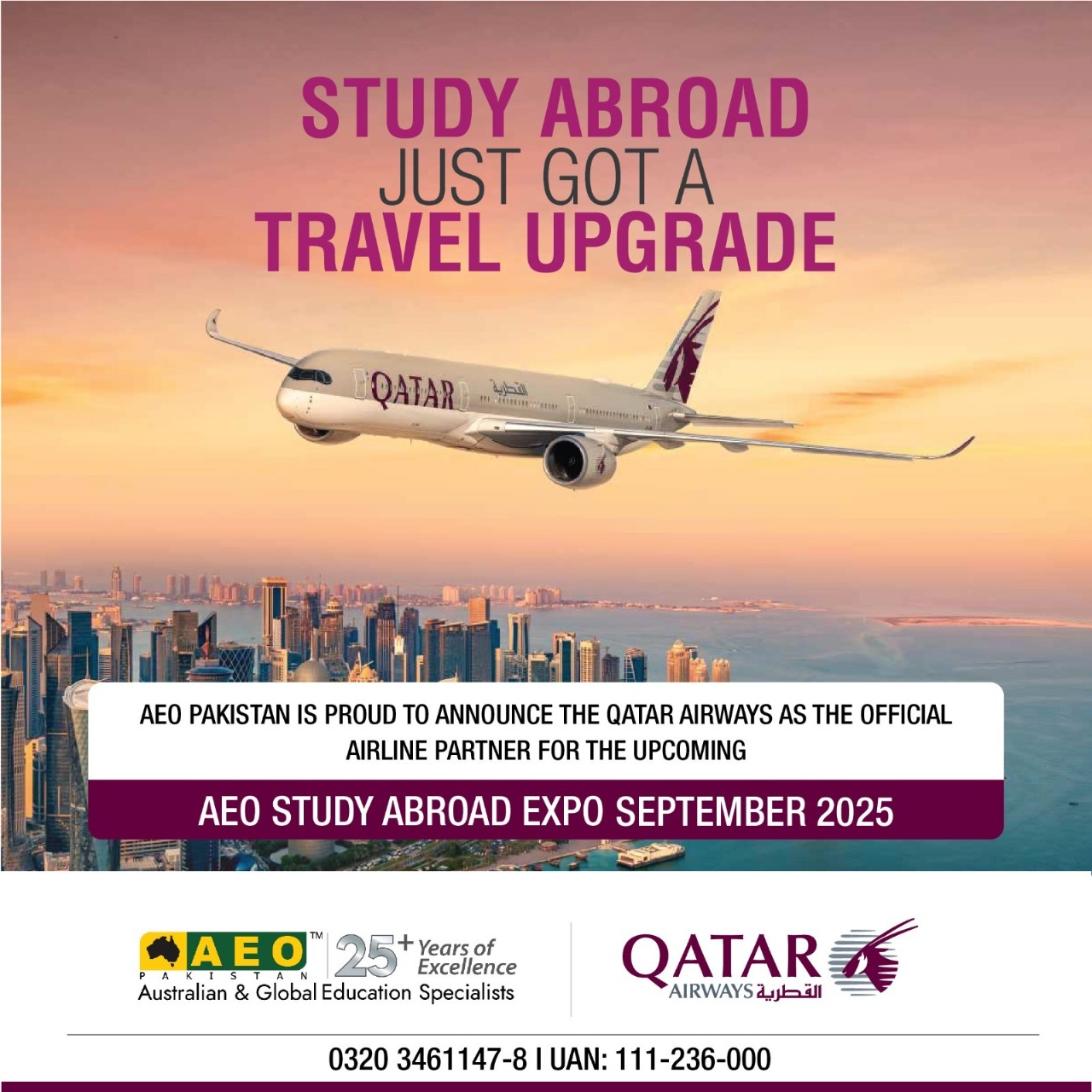 AEO PAKISTAN & QATAR AIRWAYS ANNOUNCE STRATEGIC COLLABORATION FOR AEO EDUCATION EXPO 2025