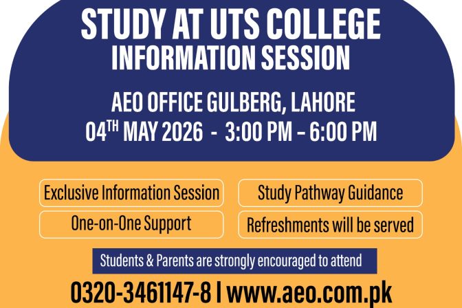 Study at UTS College Information Session on 04th May