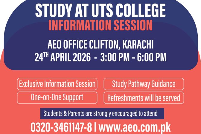 Study at UTS College Information Session on 24th April