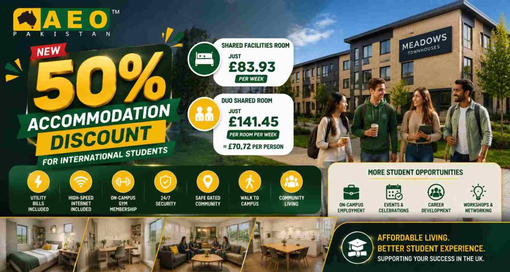 50% Accommodation Discount for International Students