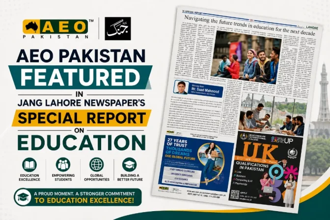 AEO Pakistan Featured in Jang Lahore Newspaper’s