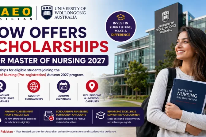 UOW Continues Scholarships for Master of Nursing (Pre-registration) 2027