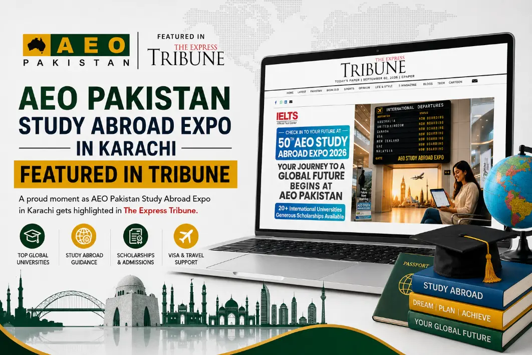 AEO Pakistan Study Abroad Expo in Karachi Featured in Tribune