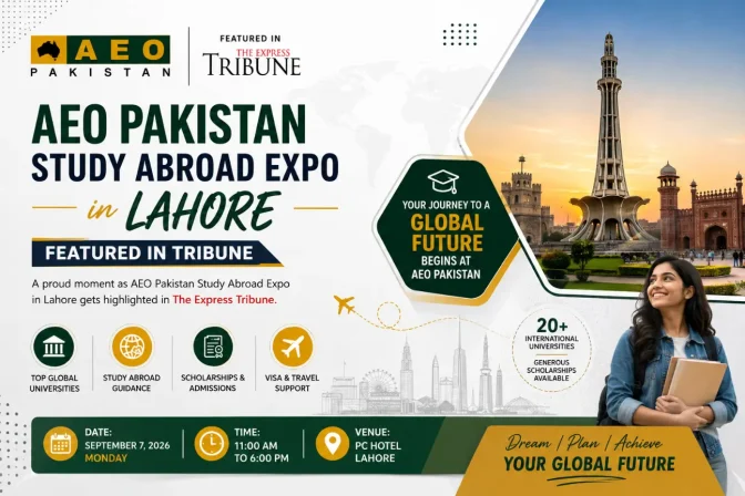 AEO Pakistan Study Abroad Expo in Lahore Featured in Tribune