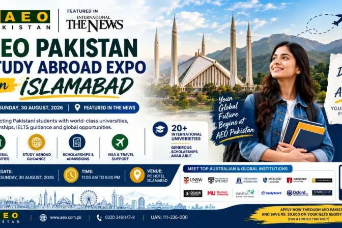AEO Pakistan’s 50th Study Abroad Expo Islamabad Featured in The News