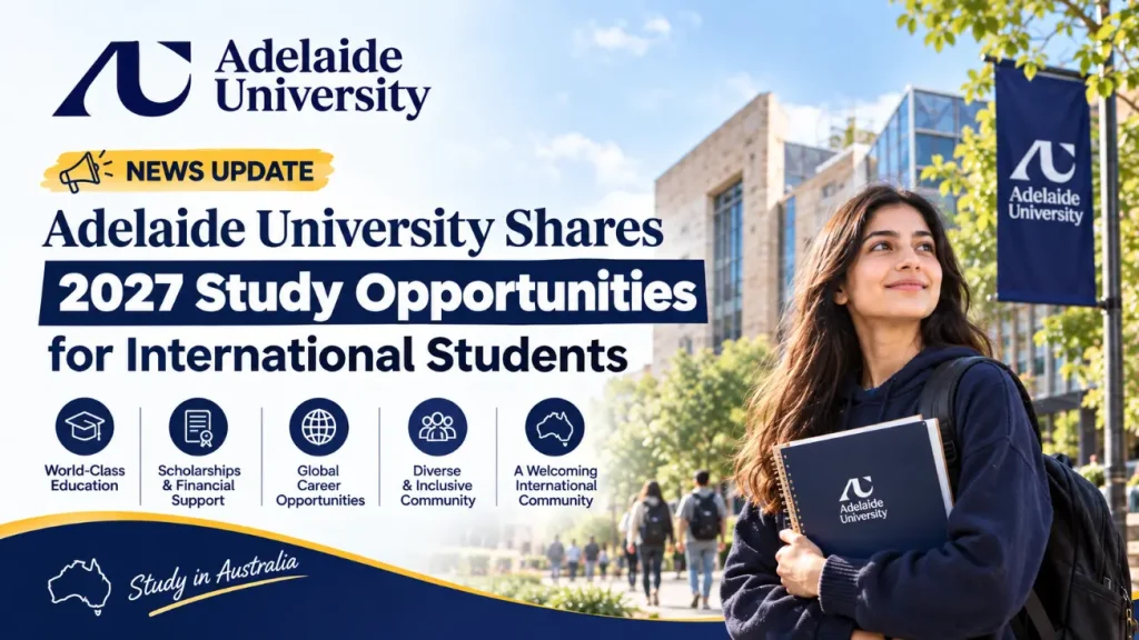 Adelaide University Shares 2027 Study Opportunities for International Students