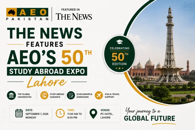 The News Features AEO’s 50th Study Abroad Expo Lahore