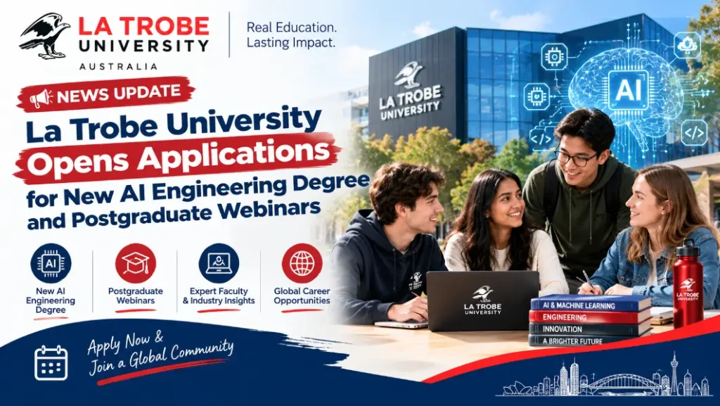 La Trobe University Opens Applications for New AI Engineering Degree and Postgraduate Webinars
