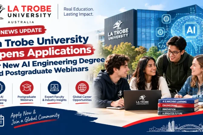 La Trobe University Opens Applications for New AI Engineering Degree and Postgraduate Webinars