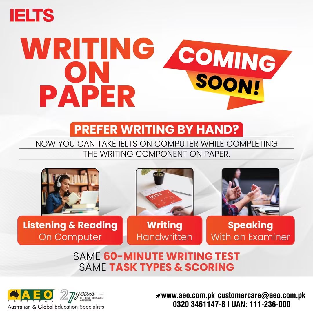 IELTS Writing on Paper Campaign